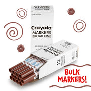 Crayola Brown / 12 Count (Pack of 1) / Washable Coloring Pens & Markers