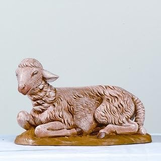 Fontanini 18" Scale Sitting Sheep Figurine in Brown