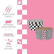 THE LICKER STORE Checker Black/White / 12" / Modern;Mid-Century;Classic;Transitional;Traditional;Cottage;Casual Scratching Pads
