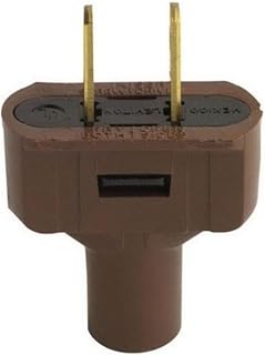 Leviton 15 Amp, 125 Volt Non Grounding Plug, 48643, Brown