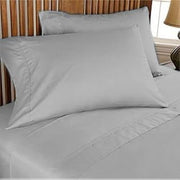 600 TC 100% Egyptian Cotton Coziest 7 Pieces Bed-in-a Bag Duvet Cover Sheet Set 17" to 20" Deep Pocket Solid Silver King Size