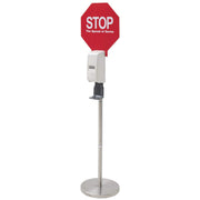 Floor Standing Hand Soap Dispenser by HUBERT – Plastic, White, Model 699whitestand