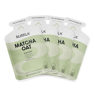 Matcha Oat Latte (32 oz) by Numilk – 32 Fl Oz (Pack of 4), Pack of 4