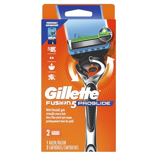 Gillette 1 Razor + 2 Refills / ProGlide 1 Handle + 2 Refills / 1 Count (Pack of 1) Cartridge Razors