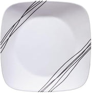 Corelle Simple Sketch Dinner Plate, 10-1/4-Inch, Square
