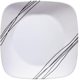 Corelle Simple Sketch Dinner Plate, 10-1/4-Inch, Square