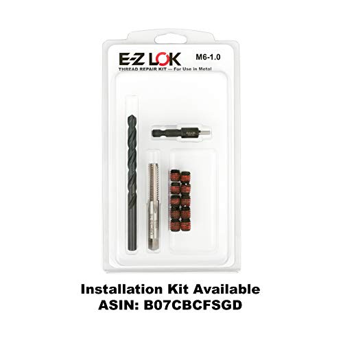 E-Z LOK 8.6mm / M6-1.0 Internal Threads, M10x1.5 External Threads, 10.49 mm Length / Red Thread Locking Inserts