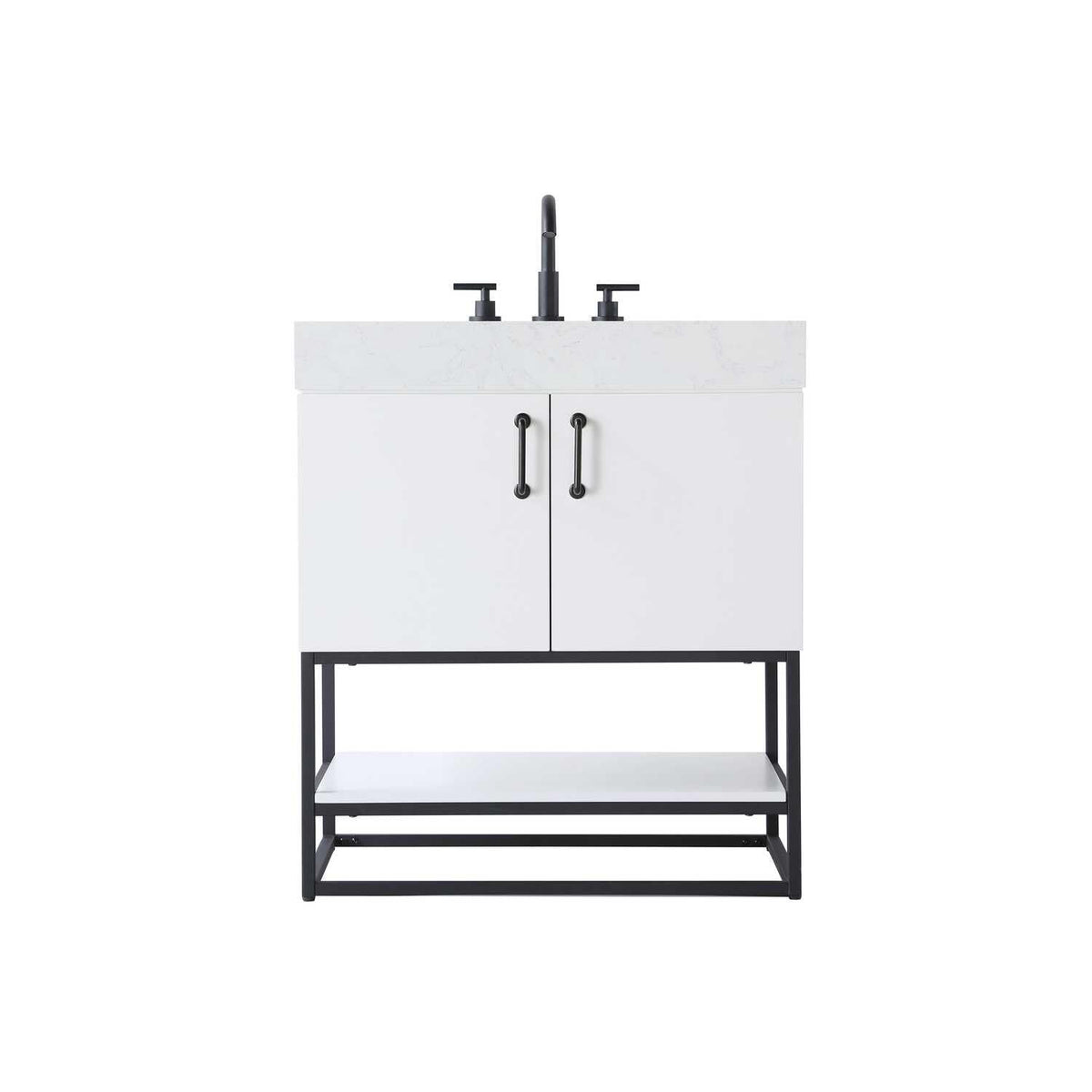 Caroline Bathroom Vanity White by Lighting Design – Wood, White, Model VF29230WH