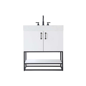 Caroline Bathroom Vanity White by Lighting Design – Wood, White, Model VF29230WH