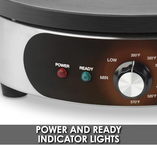 Waring 120 Volt | 5-15 Plug | 1800W / 16" / Stainless Steel Crepe Makers