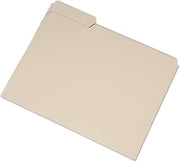 AbilityOne Single Position File Folders - Letter Size, Position 1 7530-01-645-8093: Box, 100 Item(s)