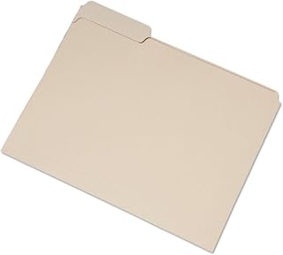 AbilityOne Single Position File Folders - Letter Size, Position 1 7530-01-645-8093: Box, 100 Item(s)