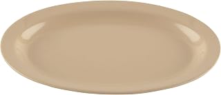 G.E.T. OP-610-T Melamine Oval Serving Platter, 10" x 6.75", Tan (Set of 12)