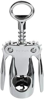 Vinturi Wing Corkscrew Wine Built-in Bottle Opener, Silver, one size (V9032)