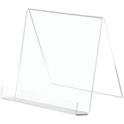 Plastic Book Display Stand 8" by Retail Resource – Acrylic, Clear, Model 1064
