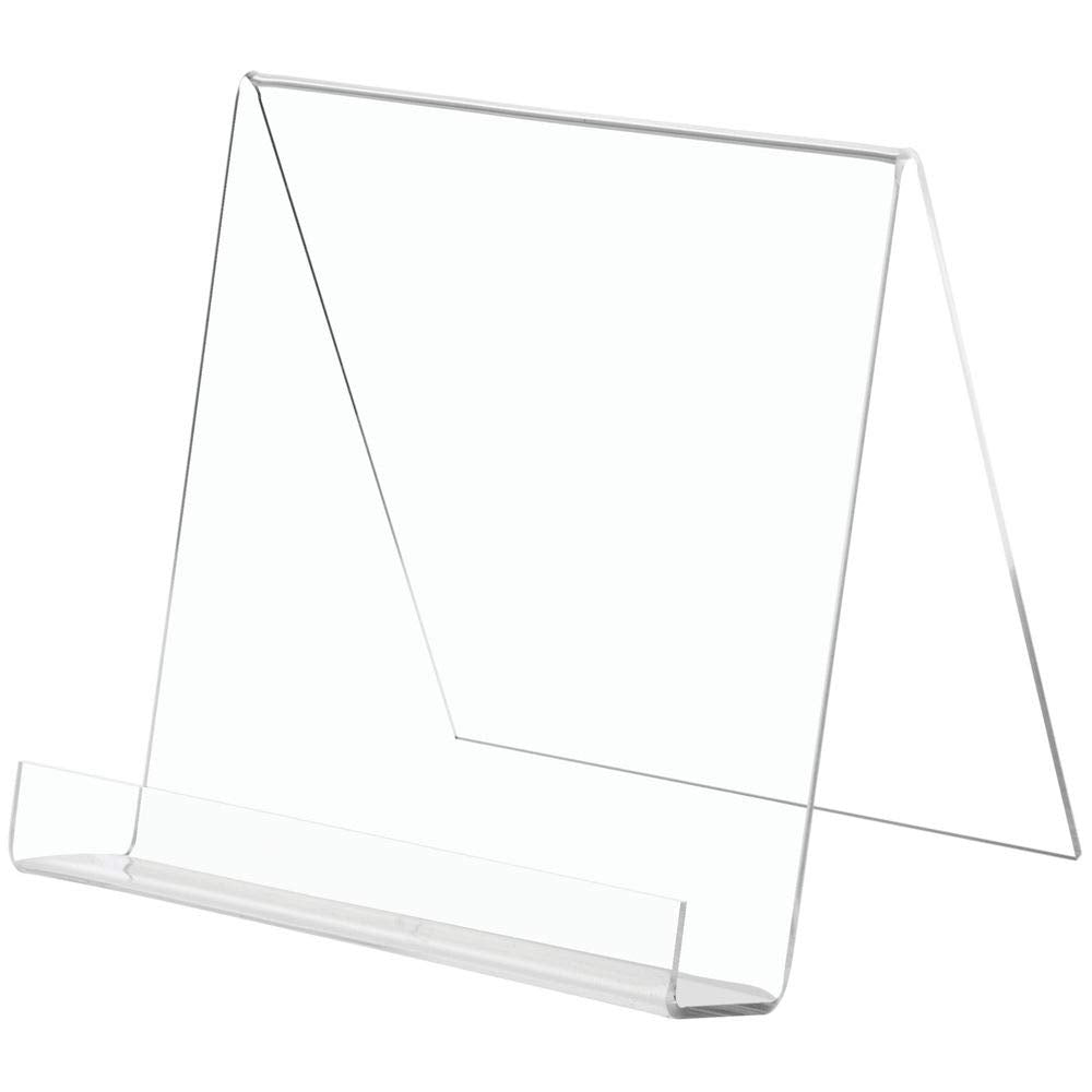 Plastic Book Display Stand 8" by Retail Resource – Acrylic, Clear, Model 1064
