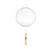 10-1/4" Tinned Medium Mesh Strainer by Tablecraft – Single, Tin, Silver
