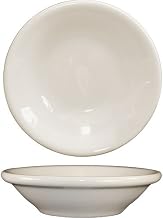 International Tableware Rolled Edge Stoneware Round Fruit Bowl American White, 4.5 oz. | 36/Case
