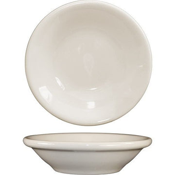 Rolled Edge Stoneware Round Fruit Bowl American White by INTERNATIONAL TABLEWARE – 4.5 ounces, Stoneware, White, Pack of 36, Model TRE011