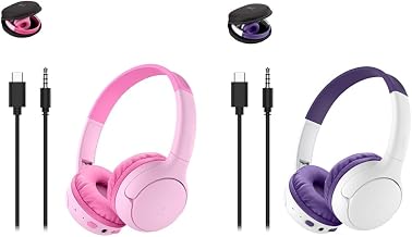 Belkin SoundForm Mini 2 Bluetooth Kids Headphones, On Ear, 55H Battery Life - 2PK Bundle