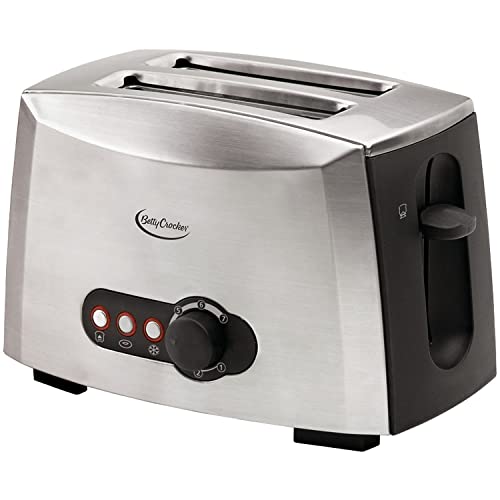 Betty Crocker Stainless Steel/Black / 2 - Slice / Modern Toasters