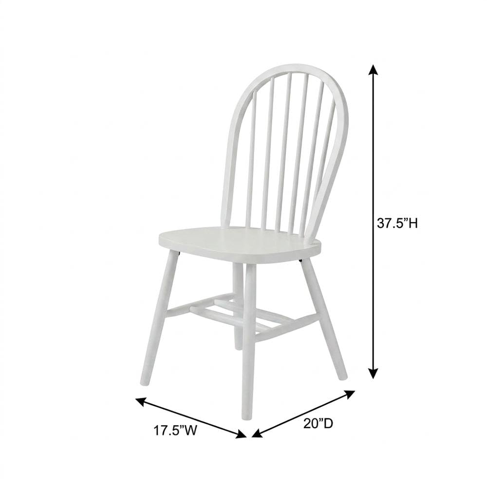 Parawood Windsor Dining Chair with Spindleback by Furnifact – Parawood, White