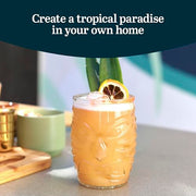 Libbey Tiki Statue / 4 Count (Pack of 1) / Tiki Mixed Drinkware Sets