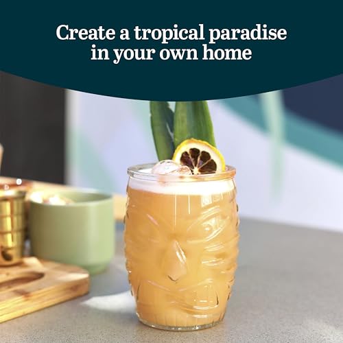 Libbey Tiki Statue / 4 Count (Pack of 1) / Tiki Mixed Drinkware Sets