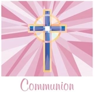 Creative Converting Communion 3-ply Beverage Napkins, Pink Stained Glass 36 Per Pack