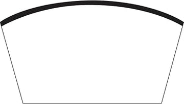HUBERT Deli Tag Write on Style with Black Border White Heat Resistant Merchandising Tag Curved Top - 4" L x 2 1/4 h, 12/Bag