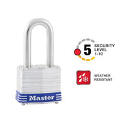 Master Lock Steel / 1-1/2" shackle / 1 Pack Keyed Padlocks