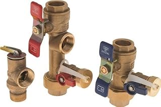 Noritz Tankless Water Heater Isolator Valve Kit (threaded), 3/4 In., Lead Free