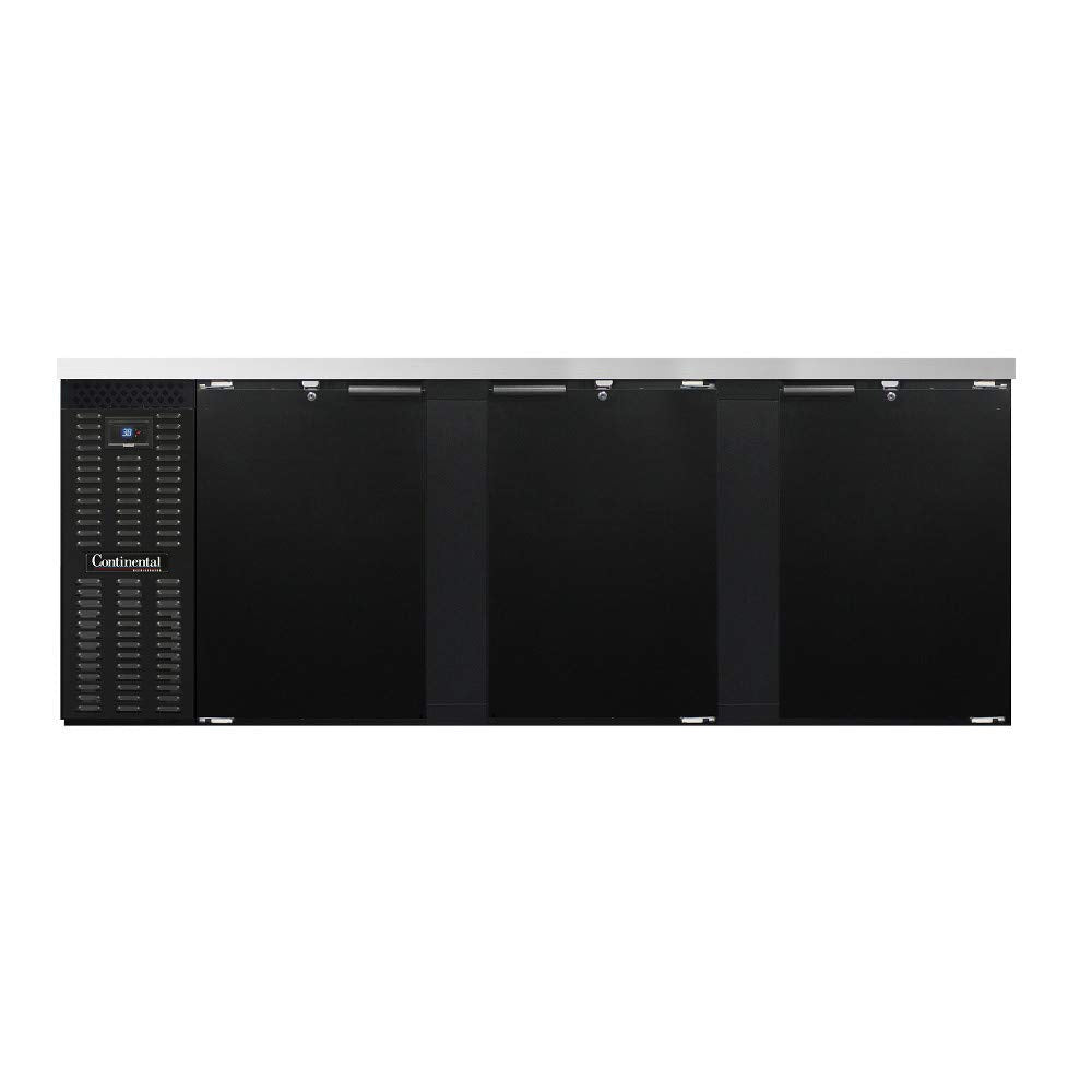 BBC90S Three Section Refrigerated Back Bar Cooler by Continental Refrigerator – 25.0 cubic_feet