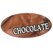 Oval Chocolate Flavor Label by Specialty Printing – Paper, Brown, Pack of 1000, Model PL568