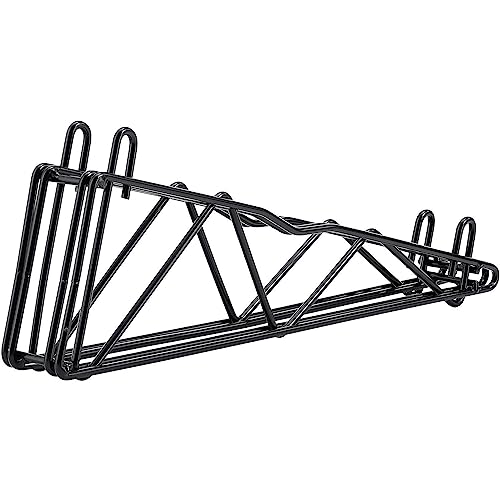 18" Double Arm Shelf Bracket Black Epoxy by Nexel – Steel, Black, Model DAB18B