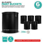 Stock Your Home 6 / 1 Quart / Black Paint Buckets