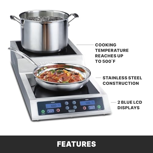 Waring Silver / WIH800 - Double Burner / One Size Countertop Burners