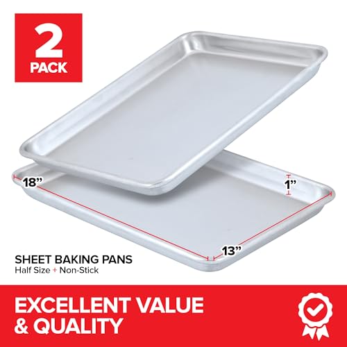 Stock Your Home Half Sheet / Silver / 2 Baking & Cookie Sheets
