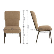 Flash Furniture Mixed Tan Fabric/Gold Vein Frame / Set of 1 / Classic Chairs
