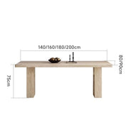 Mesa De Jantar Rock Plate Dining Table Modern Simple Rectangular Home Small Apartment Diner Table by JOYNOW – 200x90x75CM, One Color, Model 8524