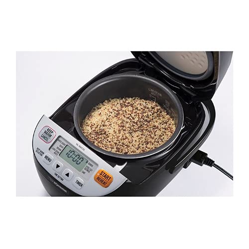 612252- Micom Rice Cooker and Warmer by Zojirushi – medium, 0.75 quarts, Non-stick coated aluminum, Silver Black, Model NL-BAC05SB