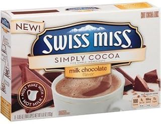 Swiss Miss Simply Cocoa, Milk Chocolate Hot Cocoa Mix, 8 Count, 6.8oz Box (Pack of 3)