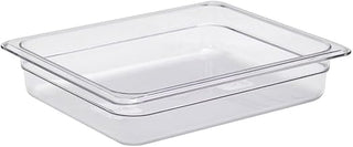 HUBERT Half-Size Clear Polycarbonate Cold Food Pan - 12 4/5" L x 10 3/7" W x 2 1/2" D