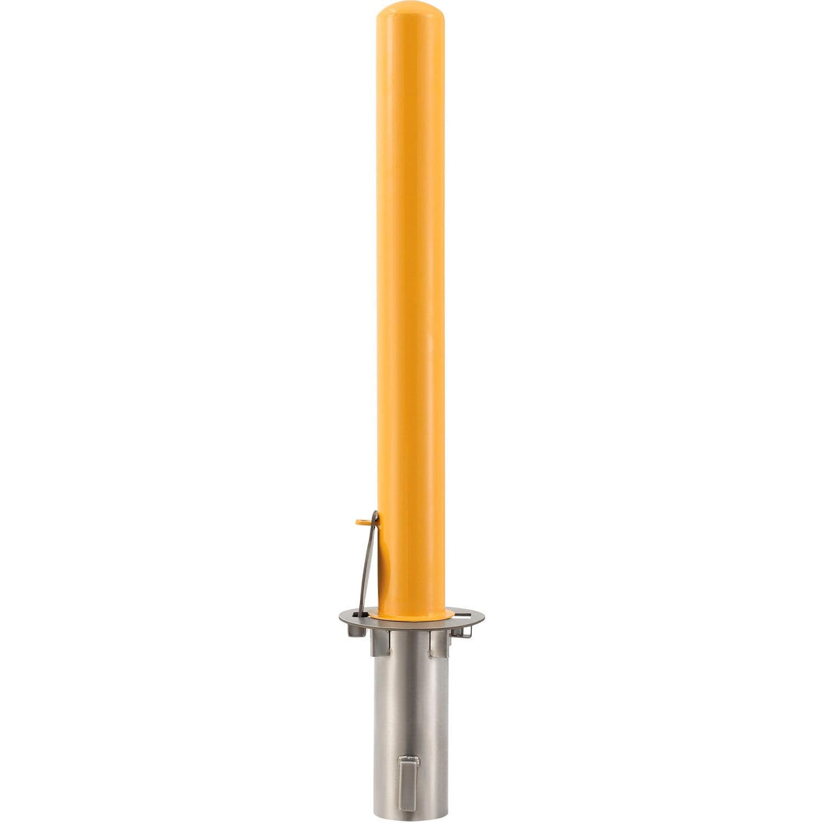 Removable Round Bollard by Global Industrial – Steel, Yellow, Model 670518