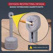 Justrite Grey / 1 Gallon / Smokers Cease Smoking Receptacles
