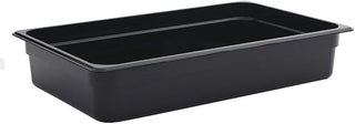HUBERT Full-Size Polycarbonate Cold Food Pan, Black - 20 7/8" L x 12 7/10" W x 4" D
