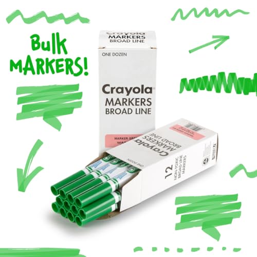 Crayola Green / 12 Count (Pack of 1) / classic Coloring Pens & Markers