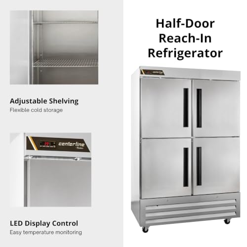 Traulsen (2) Split Solid Doors / Silver / 43.88 cubic_feet Refrigerators