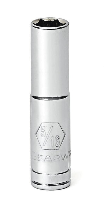 1/4" Drive Deep SAE Socket 5/16" by GEARWRENCH – 5/16 in, Alloy Steel, Model 80119