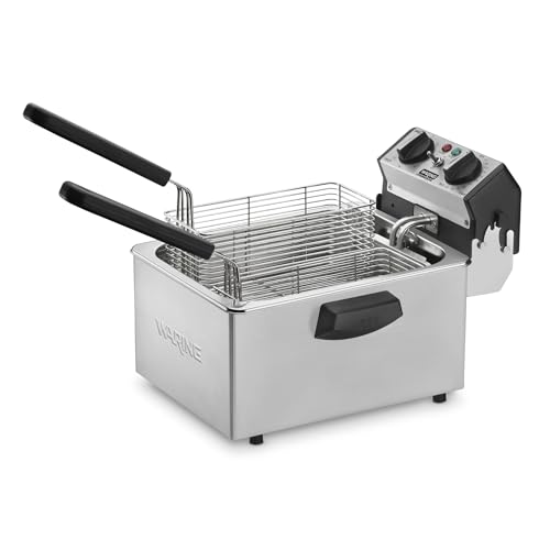Waring Silver / 8.5 Pound Capacity - 120V / 8.5 Pound Deep Fryer 120V Commercial Deep Fryers